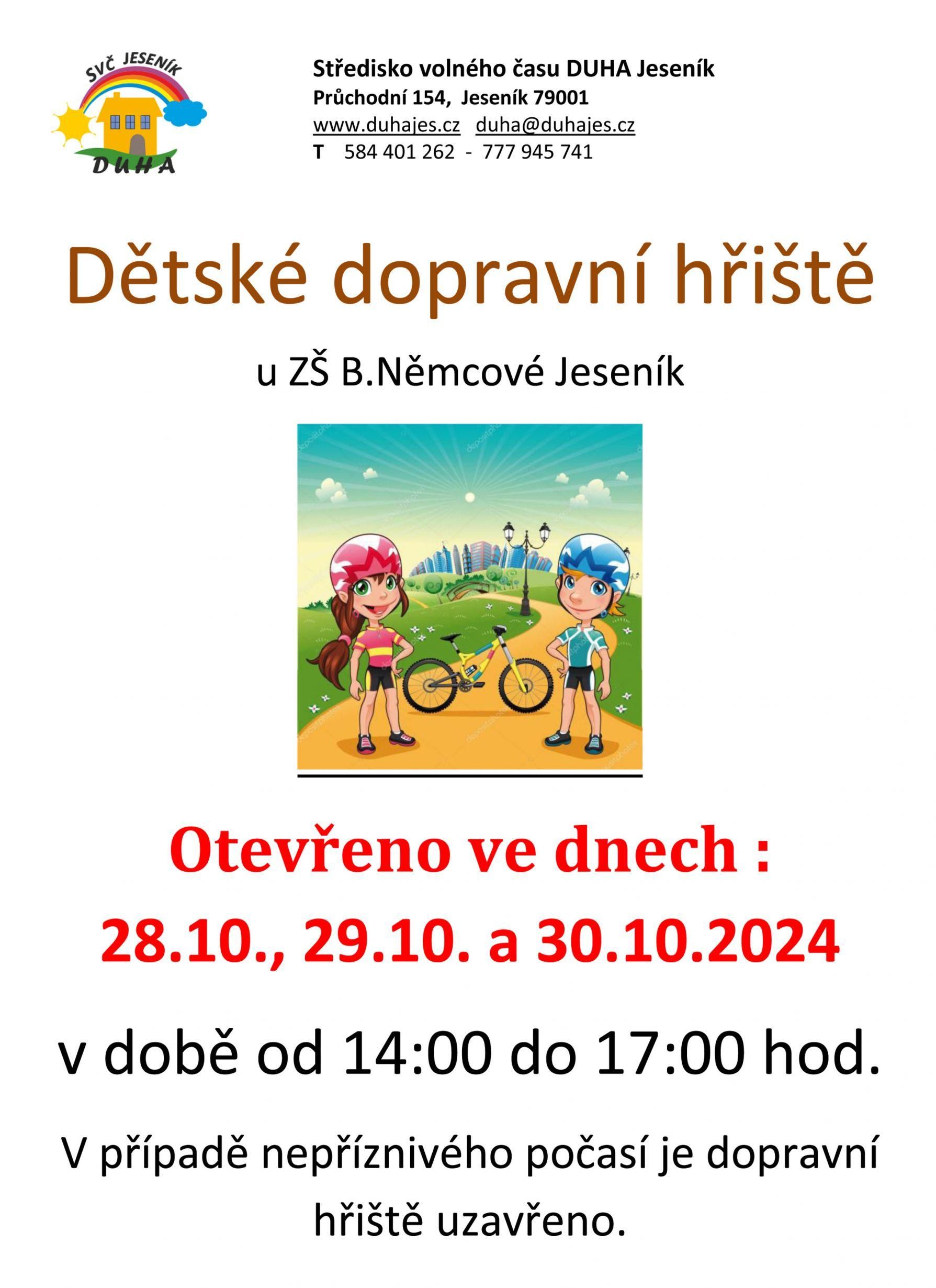 Dětské dopravní hřiště 28.-30.10.