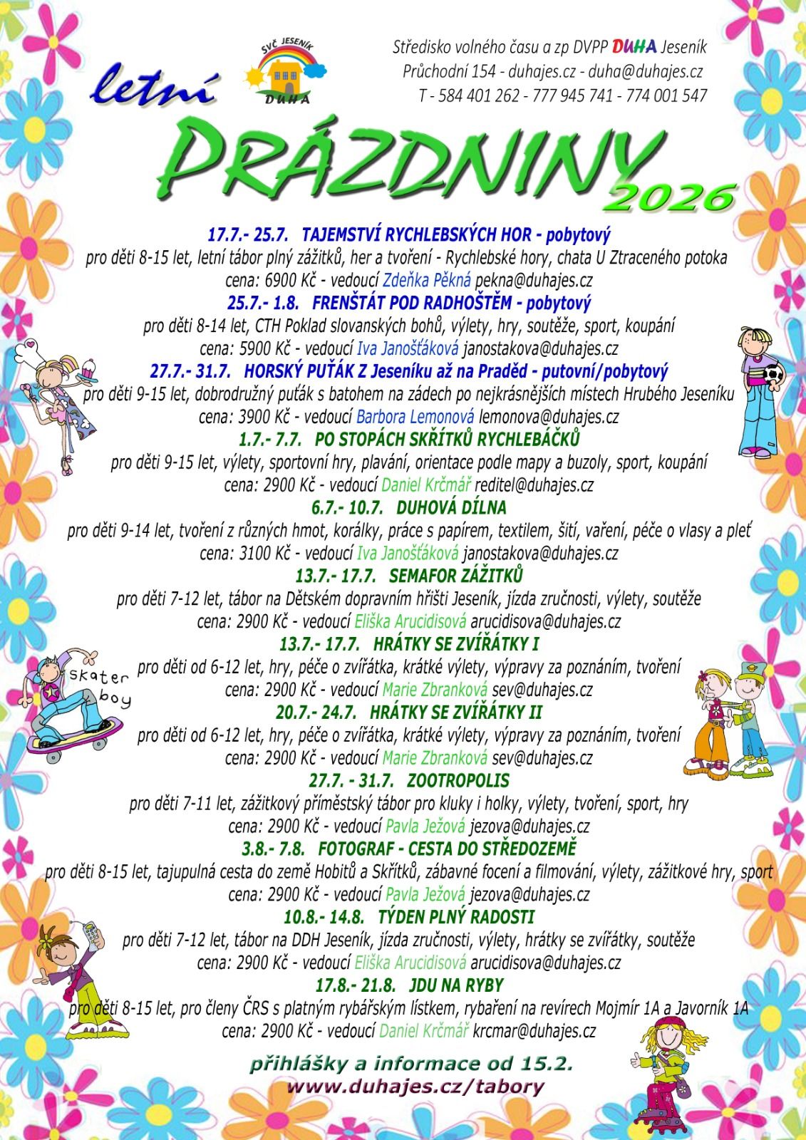 Letní tábory 2026