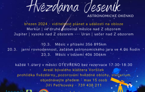 Hvězdárna - pozorování v březnu