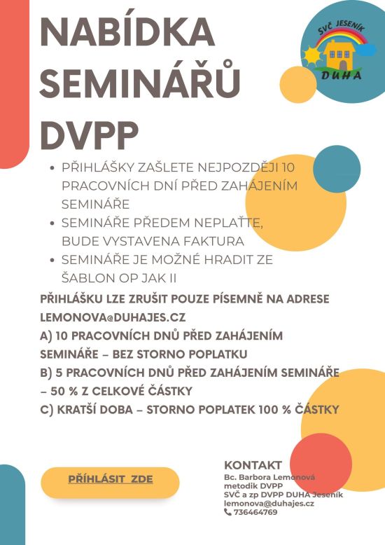 Nabídka semináře DVPP JARO 2026